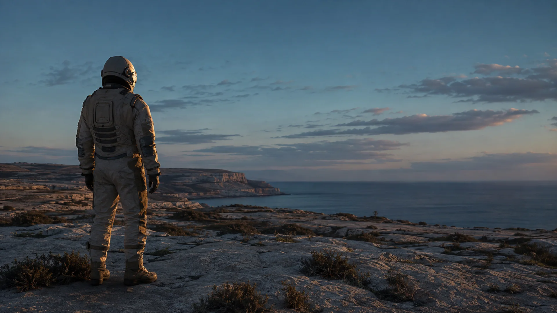 Astronaut in a cinematic environment